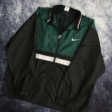 Load image into Gallery viewer, Vintage Black &amp; Green Nike Windbreaker Jacket
