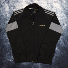 Load image into Gallery viewer, Vintage Black &amp; Grey Adidas Trefoil Track Jacket | Small
