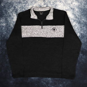 Vintage Black & Grey Canadian Wildlife 1/4 Zip Sweatshirt | XXL