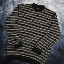Load image into Gallery viewer, Vintage Black &amp; Grey Checkered Jumper
