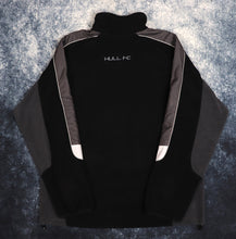 Load image into Gallery viewer, Vintage Black &amp; Grey Hull FC 1/4 Zip Fleece Sweatshirt | Large
