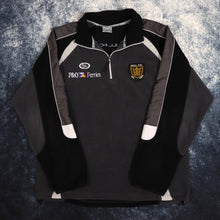 Load image into Gallery viewer, Vintage Black &amp; Grey Hull FC 1/4 Zip Fleece Sweatshirt | Large
