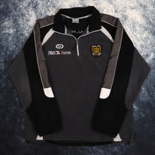 Load image into Gallery viewer, Vintage Black &amp; Grey Hull FC 1/4 Zip Fleece Sweatshirt | Large
