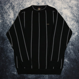 Vintage Black & Grey Striped Rapid Fire Jumper