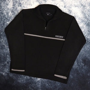 Vintage Black & Grey Teddy Smith 1/4 Zip Jumper | XS
