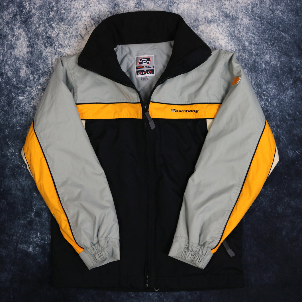Vintage Black, Grey & Yellow Billabong Ski Jacket
