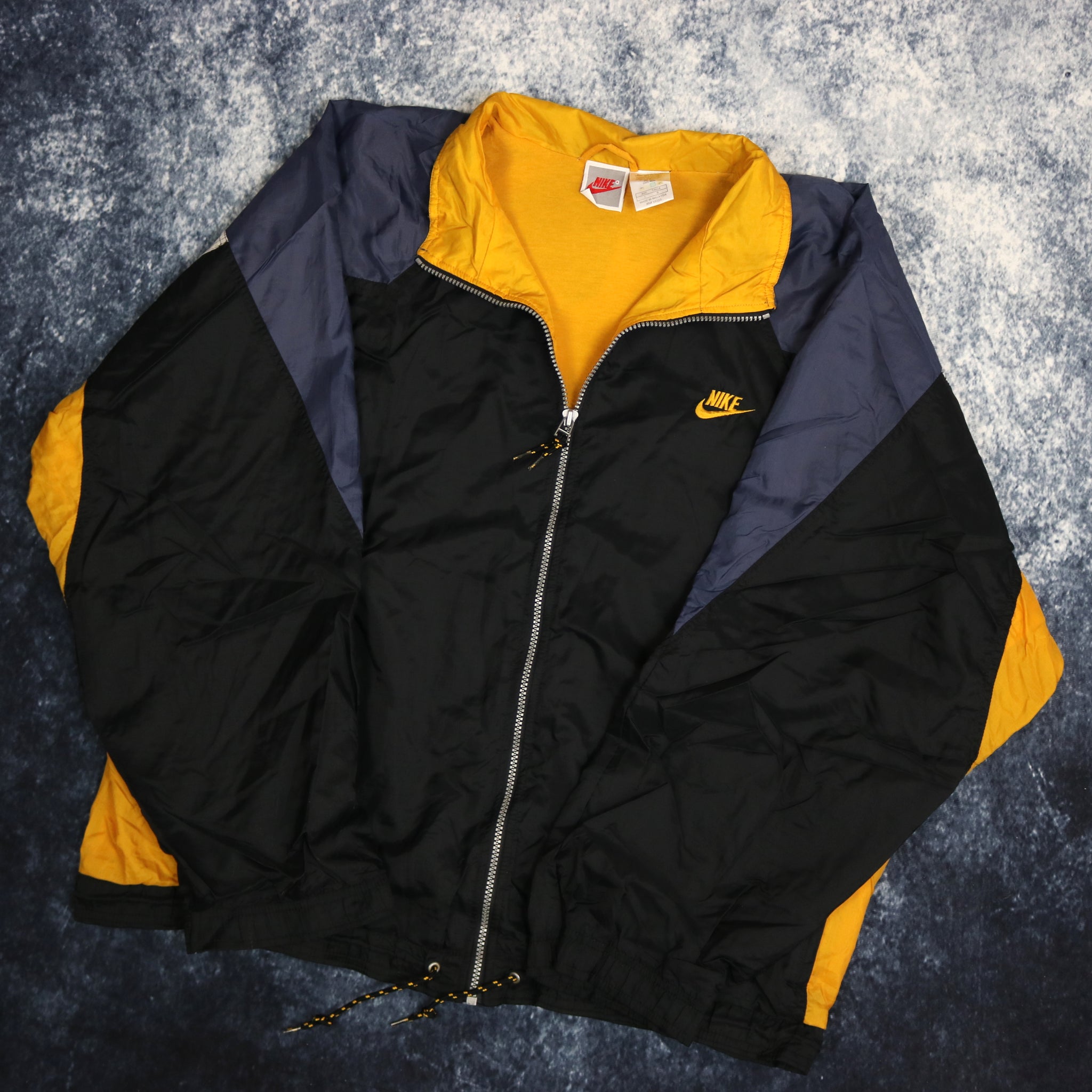 Vintage 90 s Black Navy Orange Nike Windbreaker Jacket XL ragkid