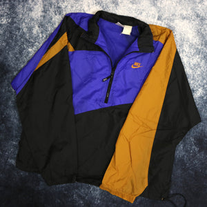 Vintage Black, Purple & Orange Nike Half Zip Windbreaker Jacket