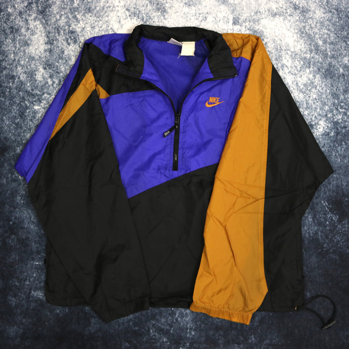 Vintage Black, Purple & Orange Nike Half Zip Windbreaker Jacket