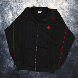 Vintage Black & Red Adidas Track Jacket | 3XL
