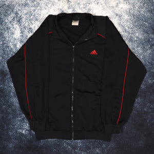 Vintage Black & Red Adidas Track Jacket | 3XL