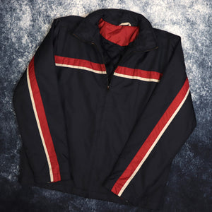 Vintage Black & Red Motorbike Jacket | Large