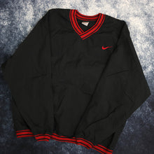 Load image into Gallery viewer, Vintage Black &amp; Red Nike Windbreaker Sweatshirt
