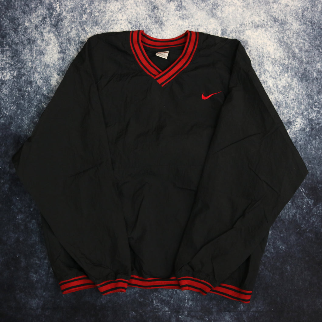 Vintage Black & Red Nike Windbreaker Sweatshirt
