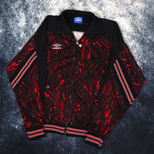 Load image into Gallery viewer, Vintage Black &amp; Red Umbro Track Jacket | Medium

