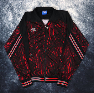 Vintage Black & Red Umbro Track Jacket | Medium