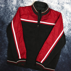 Vintage Black, Red & White Reversible Bomber Jacket | Large