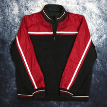Load image into Gallery viewer, Vintage Black, Red &amp; White Reversible Bomber Jacket | Large

