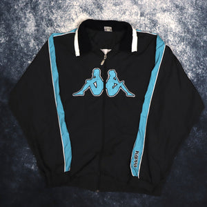 Vintage Black & Turquoise Kappa Windbreaker Jacket | Large