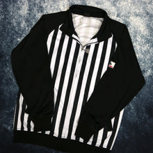 Load image into Gallery viewer, Vintage Black &amp; White Striped Foot Locker Track Jacket

