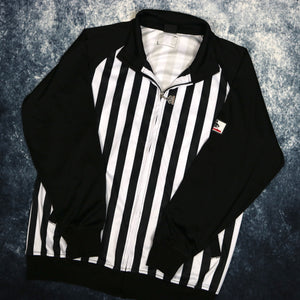Vintage Black & White Striped Foot Locker Track Jacket