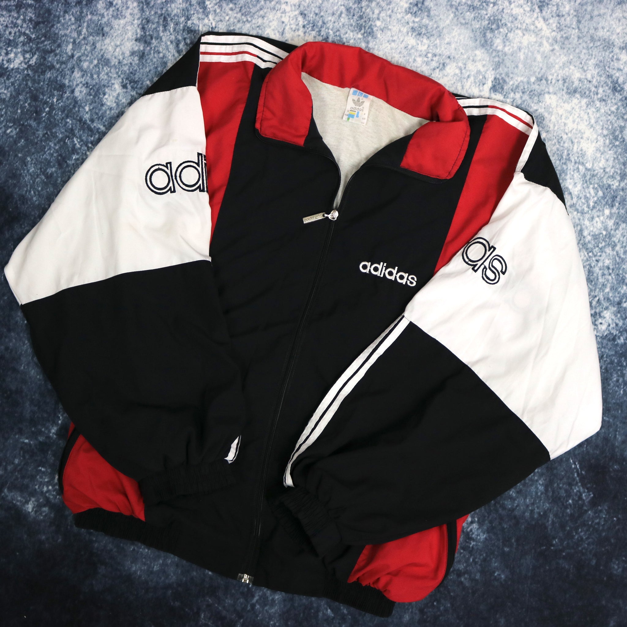 Black and red adidas windbreaker new arrivals