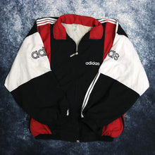 Load image into Gallery viewer, Vintage Black, White &amp; Red Adidas Windbreaker Jacket | Large
