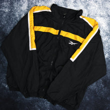 Load image into Gallery viewer, Vintage Black &amp; Yellow Reebok Windbreaker Jacket | XL
