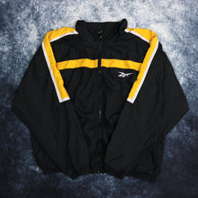 Load image into Gallery viewer, Vintage Black &amp; Yellow Reebok Windbreaker Jacket | XL
