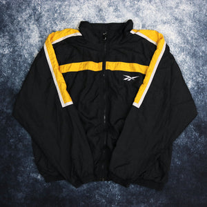 Vintage Black & Yellow Reebok Windbreaker Jacket | XL