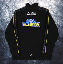 Load image into Gallery viewer, Vintage Black &amp; Yellow World Rally Championship Sweden Fleece Jacket | Large
