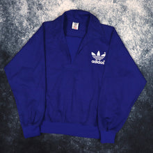 Load image into Gallery viewer, Vintage Blue Adidas Trefoil Training Sweatshirt | XS
