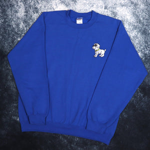 Vintage Blue Bulldog Sweatshirt | Large