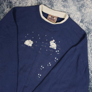 Vintage Blue Bunny Rabbit Sweatshirt