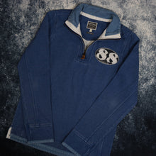 Load image into Gallery viewer, Vintage Blue Fat Face Scotland Denim 1/4 Zip Sweatshirt
