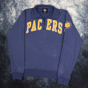 Vintage Blue Indiana Pacers 1/4 Zip Sweatshirt | Large