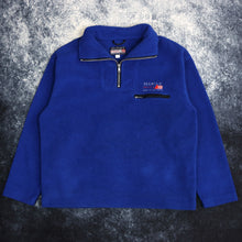 Load image into Gallery viewer, Vintage Blue Marine Pool 1/4 Zip Fleece Sweatshirt
