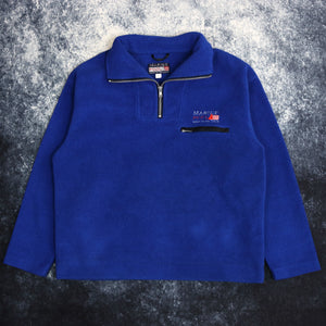 Vintage Blue Marine Pool 1/4 Zip Fleece Sweatshirt