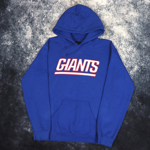 Vintage Blue New York Giants Spell Out Hoodie | Small
