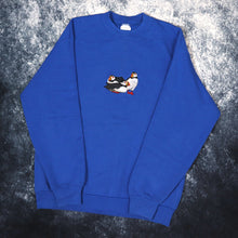 Load image into Gallery viewer, Vintage Blue Puffin Embroidered Sweatshirt | Medium
