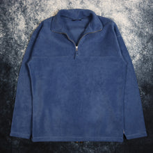 Load image into Gallery viewer, Vintage Blue 1/4 Zip Fleece Sweatshirt
