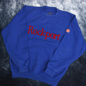 Vintage Blue Rockport Spell Out Sweatshirt | XL