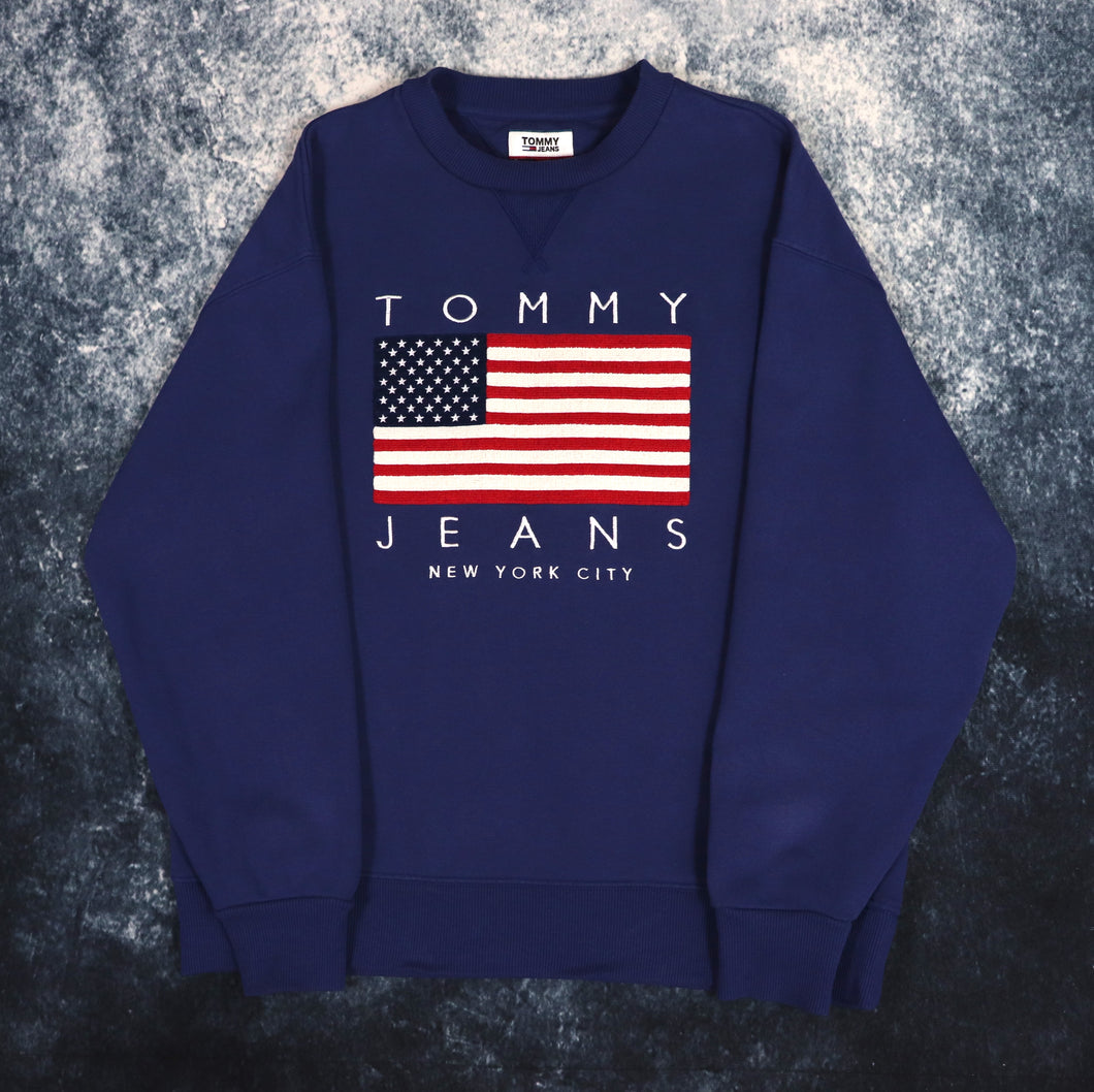 Vintage Blue Tommy Jeans New York City Sweatshirt | Medium