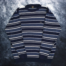 Load image into Gallery viewer, Vintage Blue, Beige &amp; Grey Striped Rapid Fire Jumper | XL
