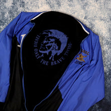 Load image into Gallery viewer, Vintage Blue &amp; Black Diesel Army Polo Team Bomber Jacket | Large
