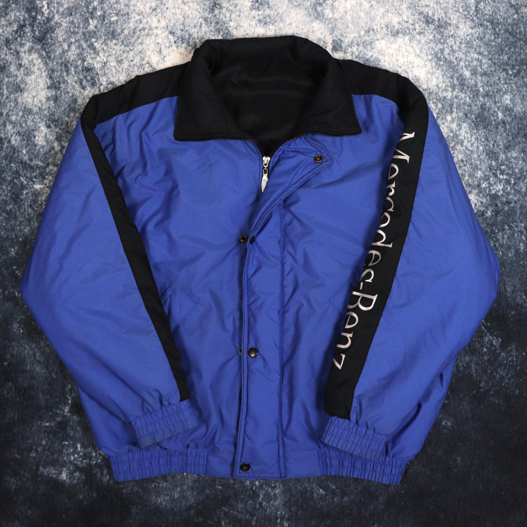 Vintage Blue & Black Mercedes Benz Jacket | Small