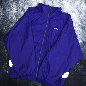 Vintage Blue, Black & White Adidas Windbreaker Jacket