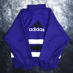 Vintage Blue, Black & White Adidas Windbreaker Jacket
