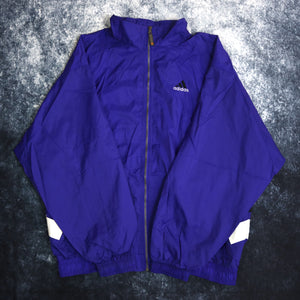 Vintage Blue, Black & White Adidas Windbreaker Jacket