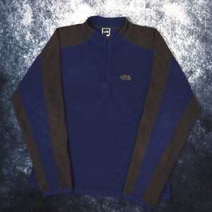 Vintage Blue & Grey The North Face 1/4 Zip Fleece | Small